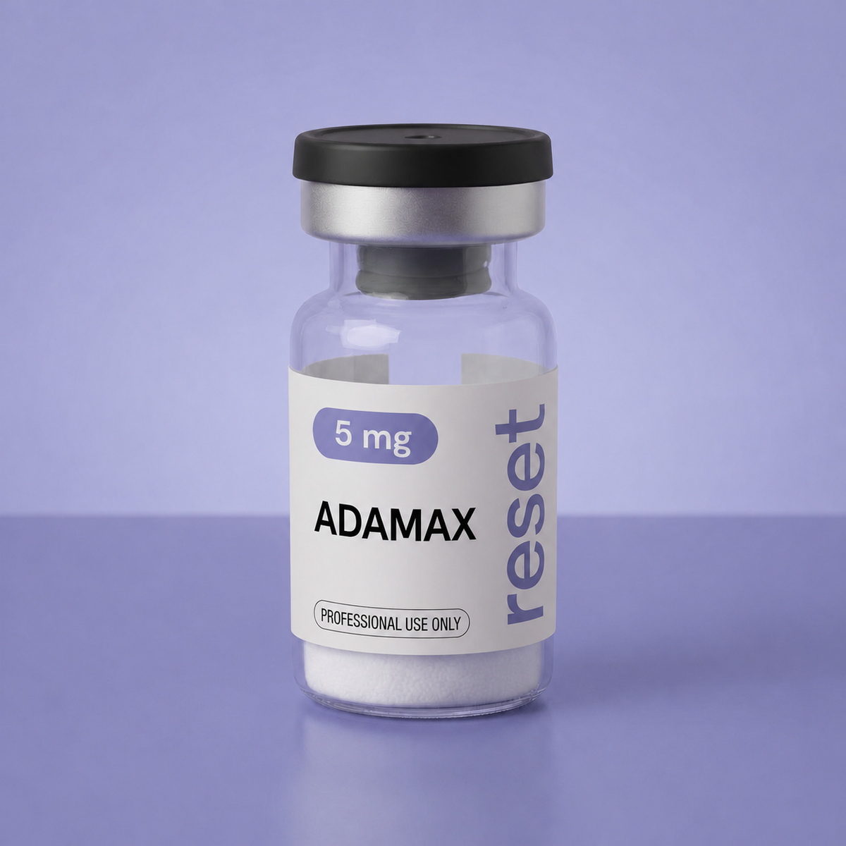 Illustrative Reset Adamax 5 mg vial in matching catalog style — Professional Use Only